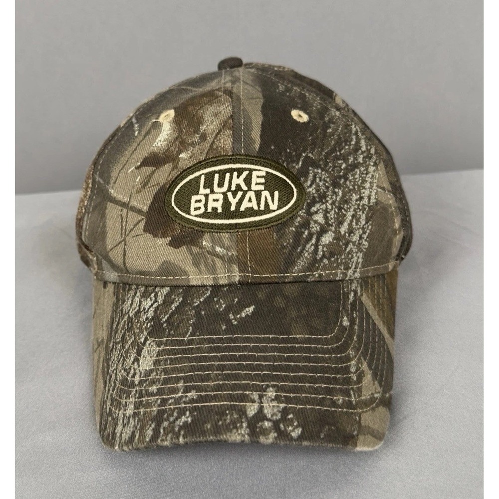 Luke Bryan Real Tree Camo Mesh Baseball Hat Cap;‎ "some Wear"